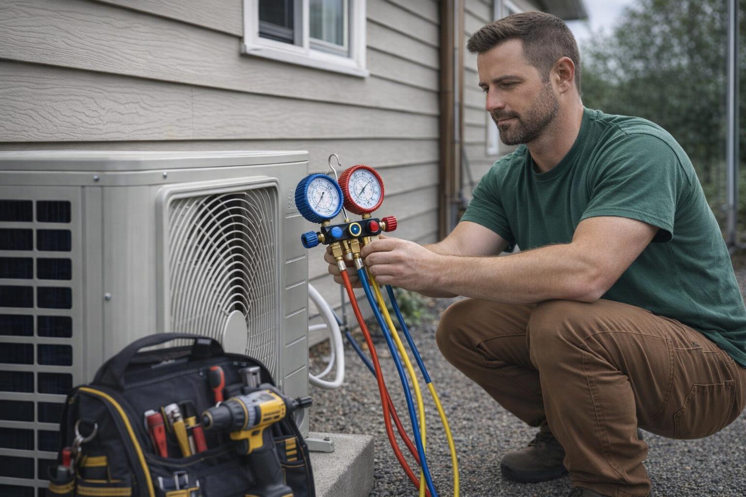 Picture of an electrician making an emergency electrical repair in Sooke, BC