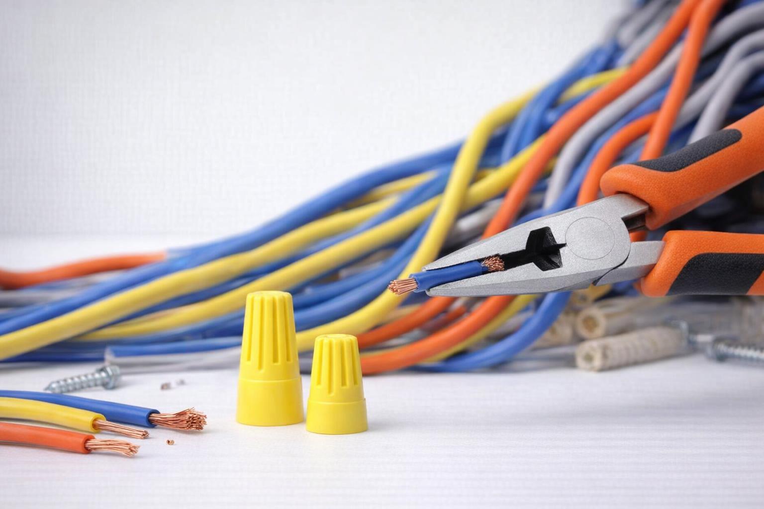 Picture of a licensed electrician inspecting electrical wiring in Langford, BC