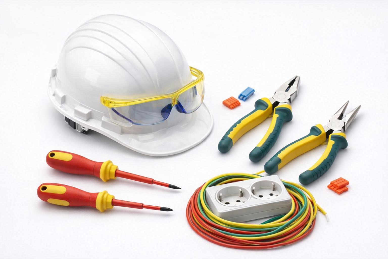 Picture of electrical contractors working on a building in Victoria, BC