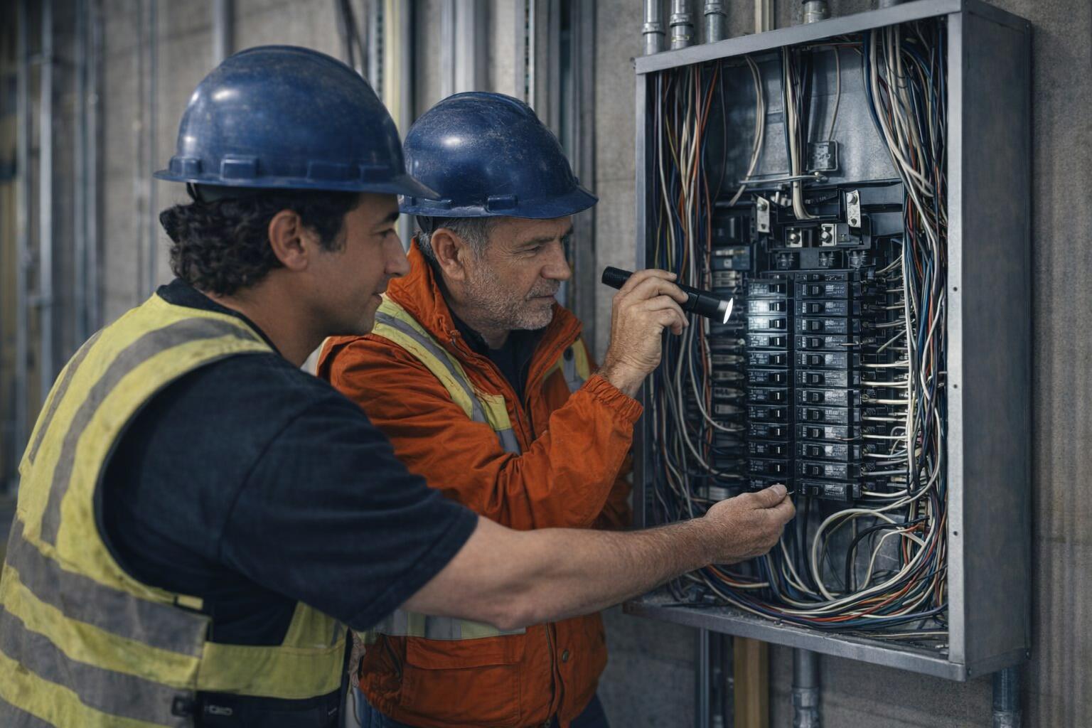Picture of a licensed electrical contractor installing an EV charger in Victoria, BC